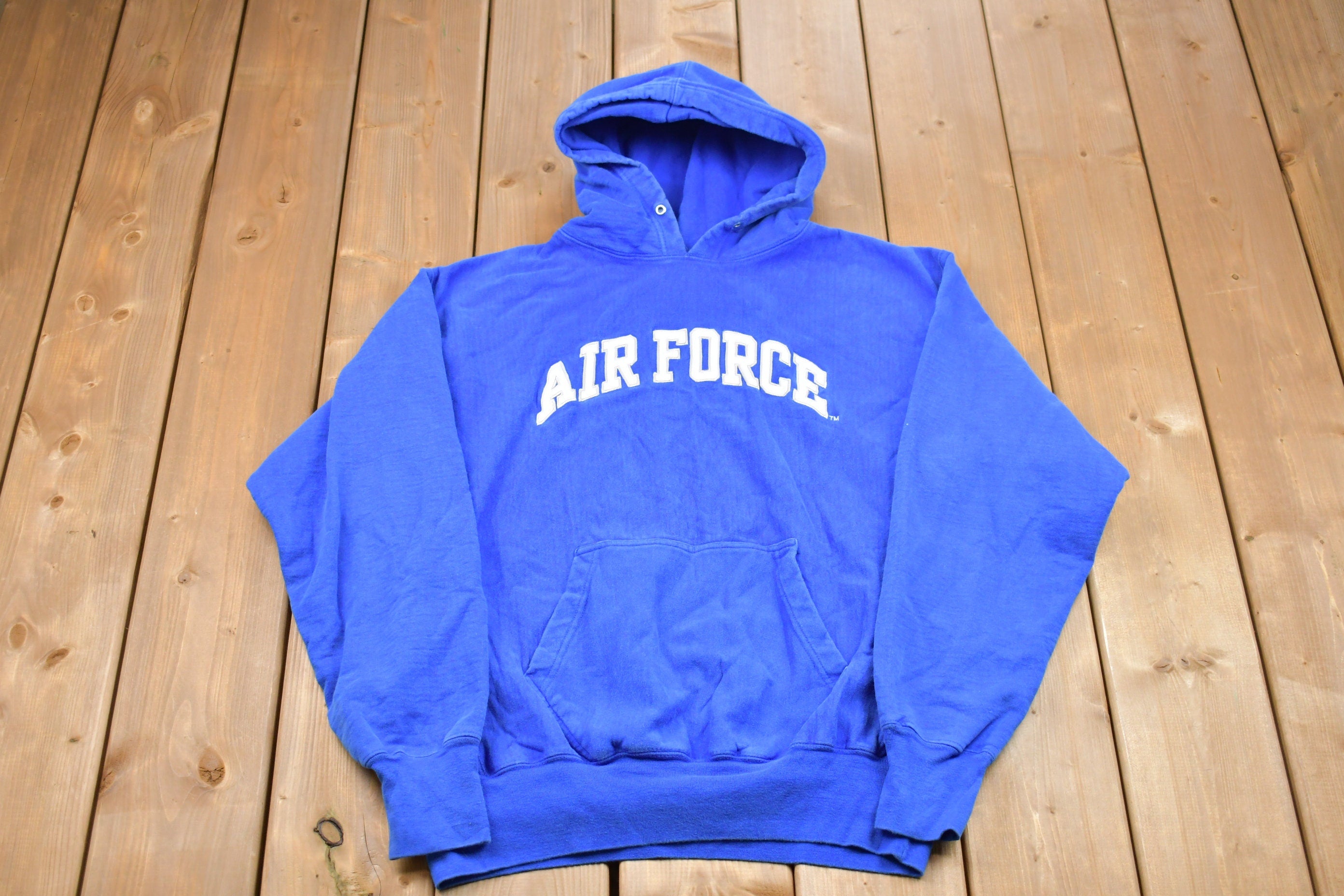 Vintage 1990s Steve's & Barry Air Force Graphic Hoodie