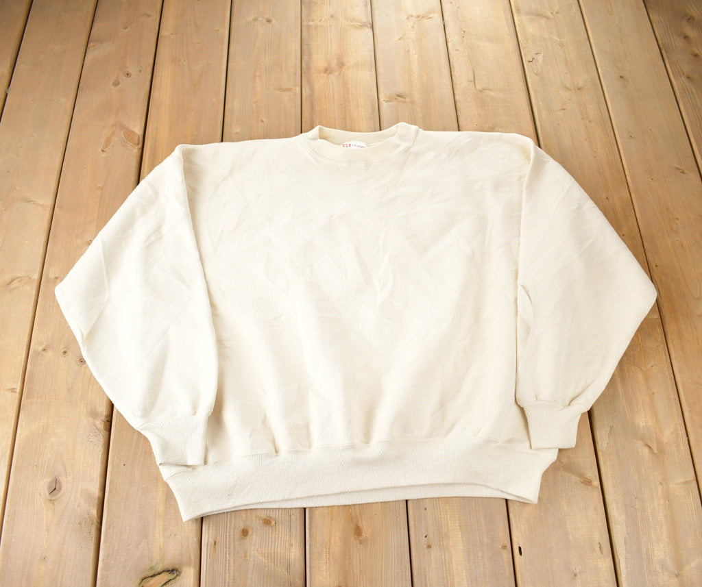 Vintage 1990s Hanes Blank Crewneck Sweatshirt Made In USA