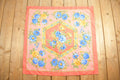 Vintage 1980s Floral Scarf Hexagon Pattern