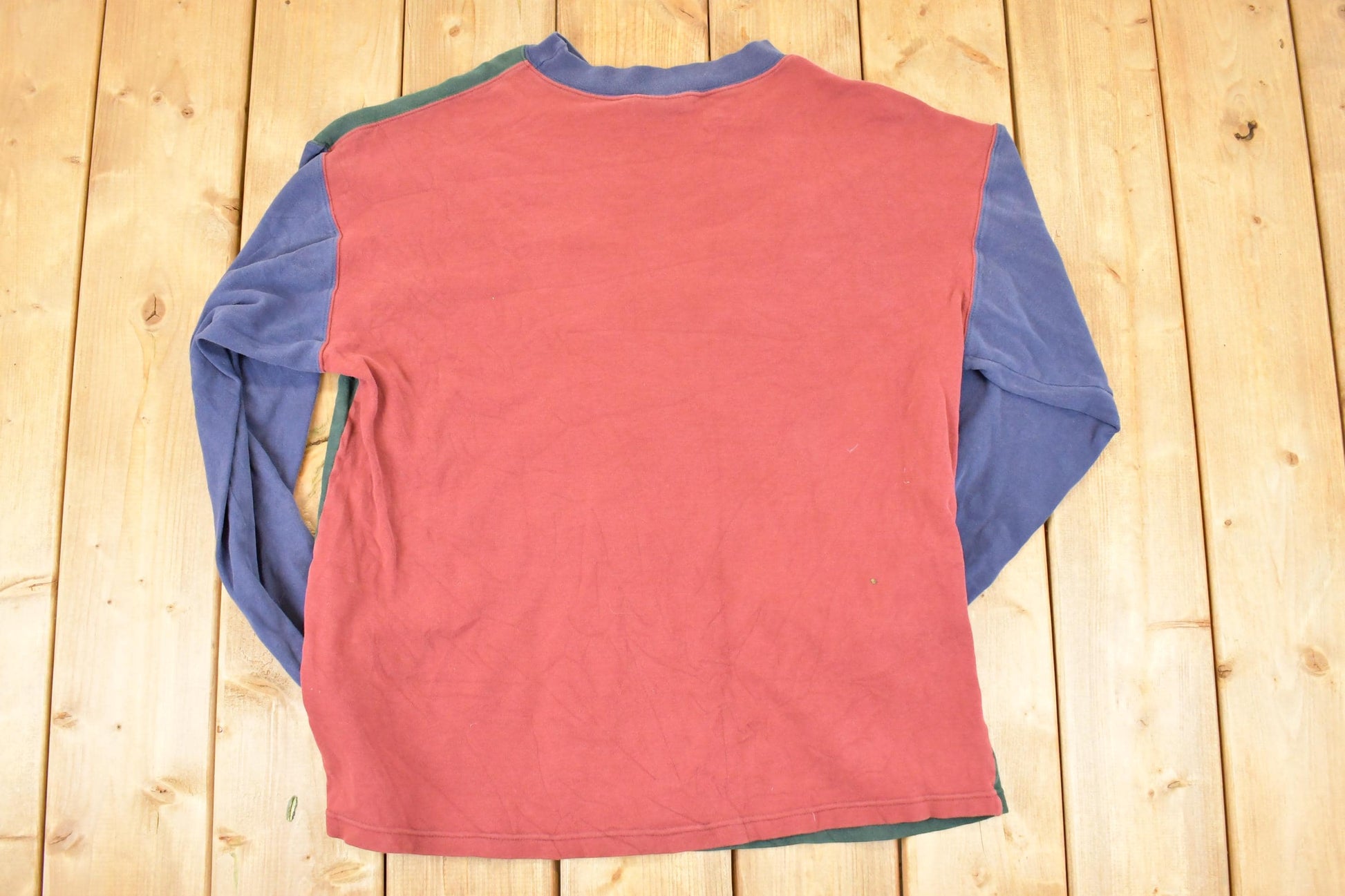Vintage 1990's American Eagle Color Block Long Sleeve T Shirt Men's L / 90's Preppy Rugby Shirt