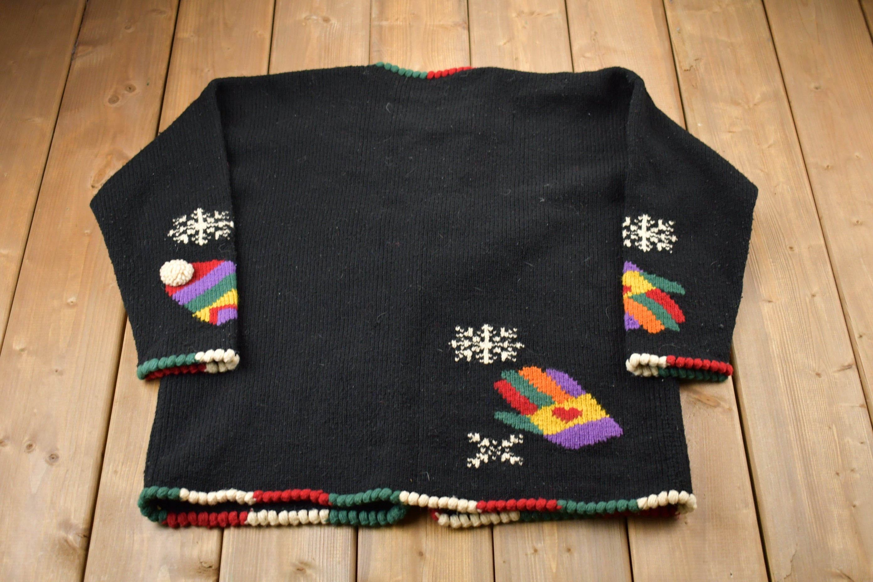 Vintage 1990s Miso Mitten Graphic Knitted Sweater