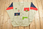 Vintage 1980s New River Embroidered Knit Cardigan /