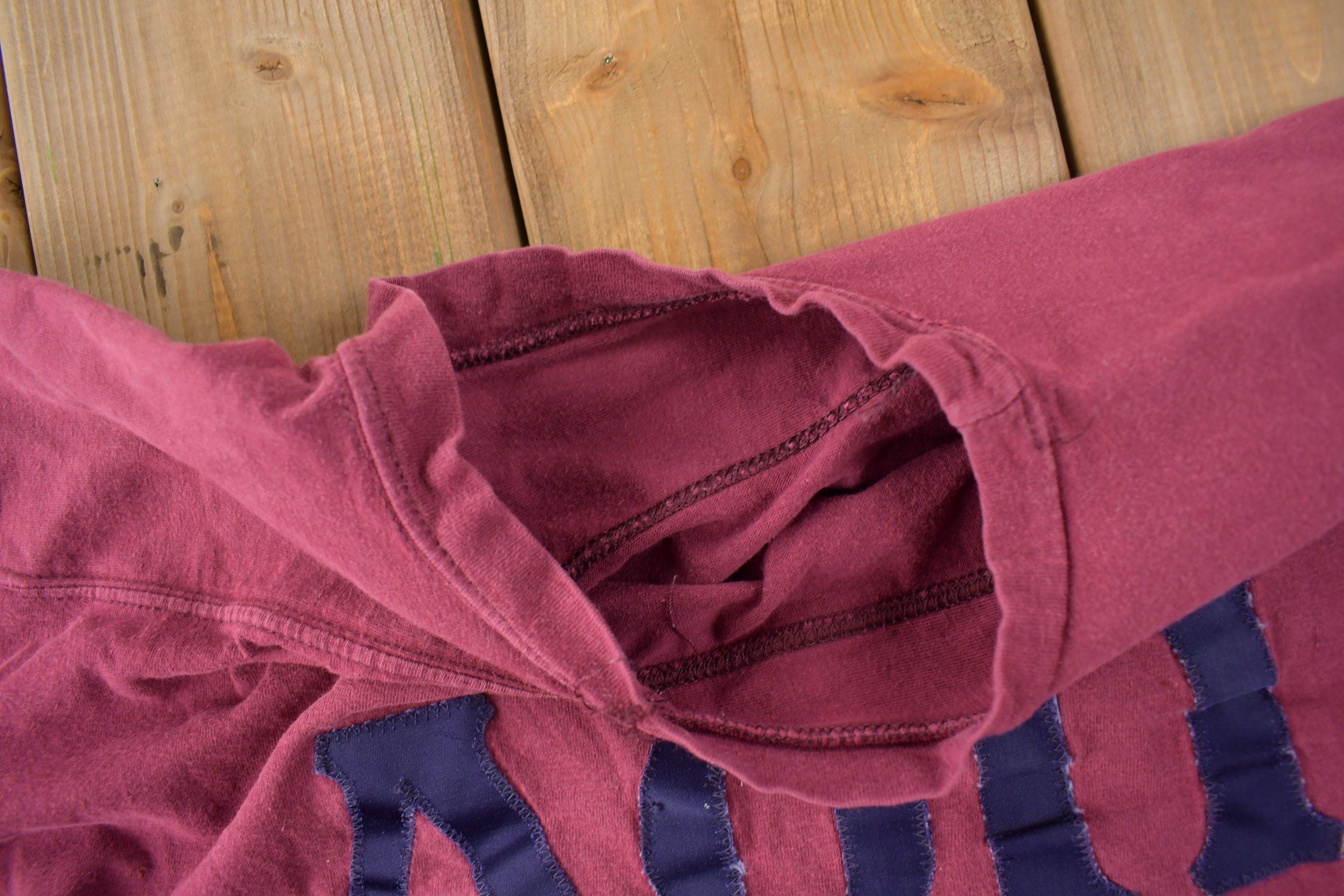 Vintage 1960s AON Embroidered Fraternity Football Jersey Shirt Size L Made In USA