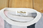 Vintage 1990s La Mode Knit Abstract Pattern Crewneck Sweater Mens Large