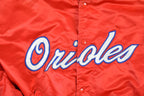 Vintage 1980s BK JB Baltimore Orioles Satin Snap Button MLB Baseball Jacket