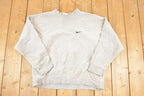 Vintage 1990s Nike Embroidered Mini Swoosh Sweatshirt Mens M