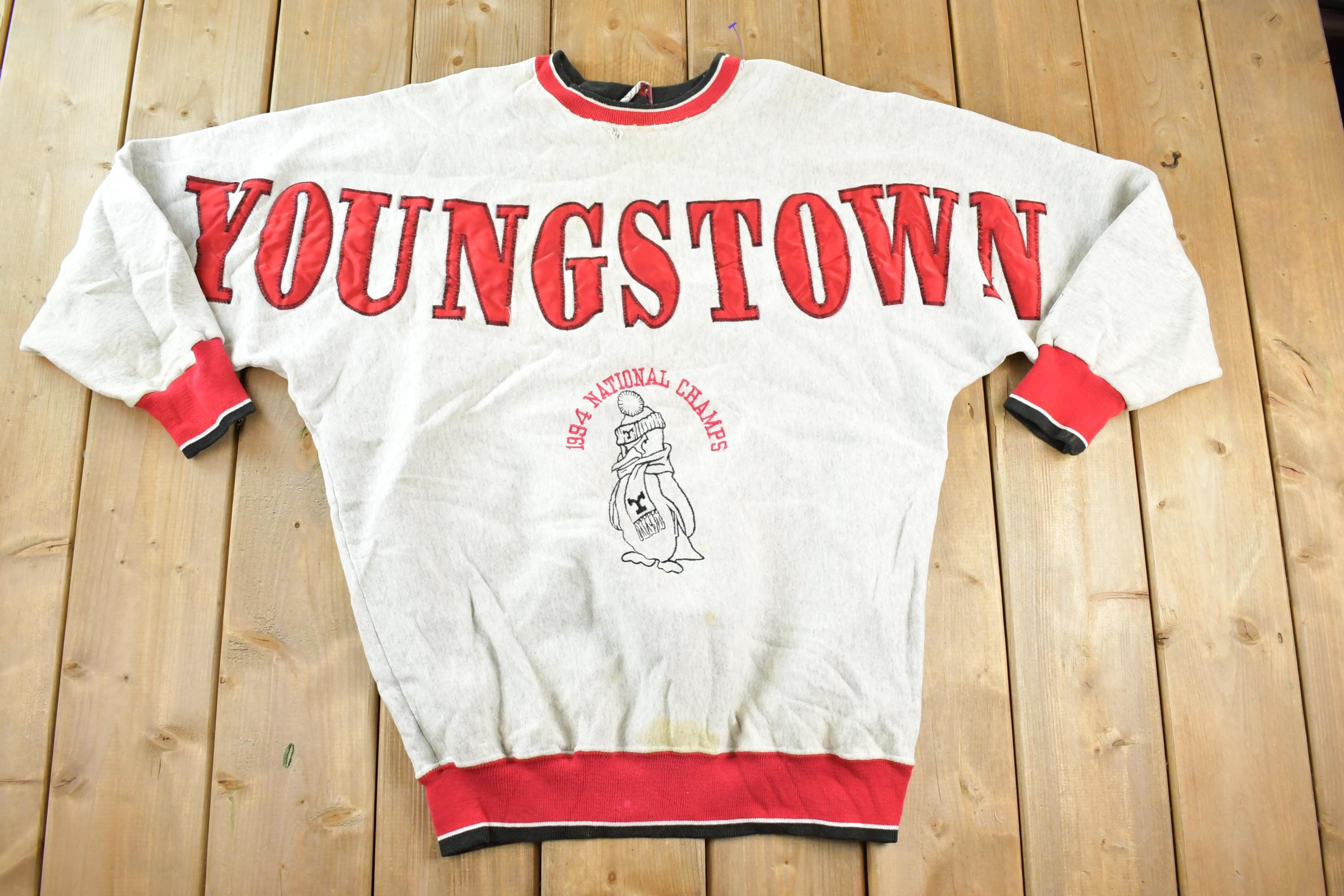 Vintage 1994 Youngstown Ohio National Champs Large Print Collegiate Crewneck Sweatshirt Men's L