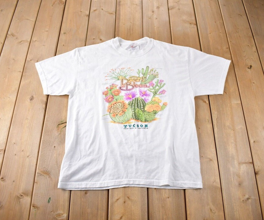 Vintage 1990s The Desert Bloom Tucson Souvenir Single Stitch T Shirt Made In USA Size L