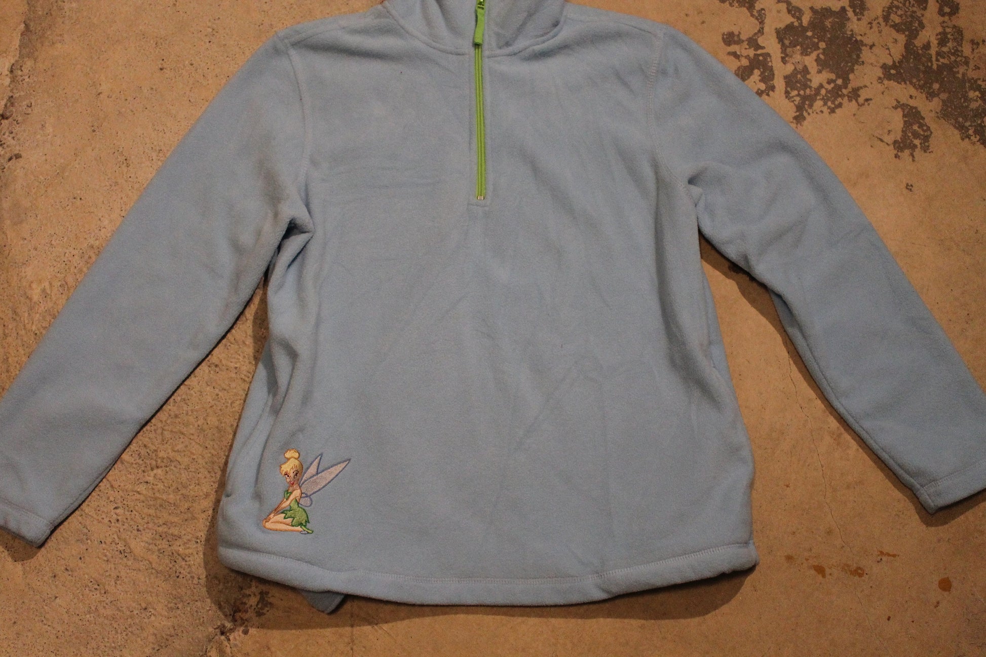 Vintage 1990s Disney Tinkerbell Embroidered Fleece Sweater