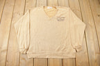 Vintage 1990s Door County Wisconsin Knit V-Neck Sweatshirt  Vintage Knit  Souvenir Sweater  Travel And Vacation