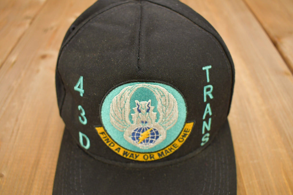 Vintage 1980s 43D Trans "Find A Way Or Make One" Military Hat