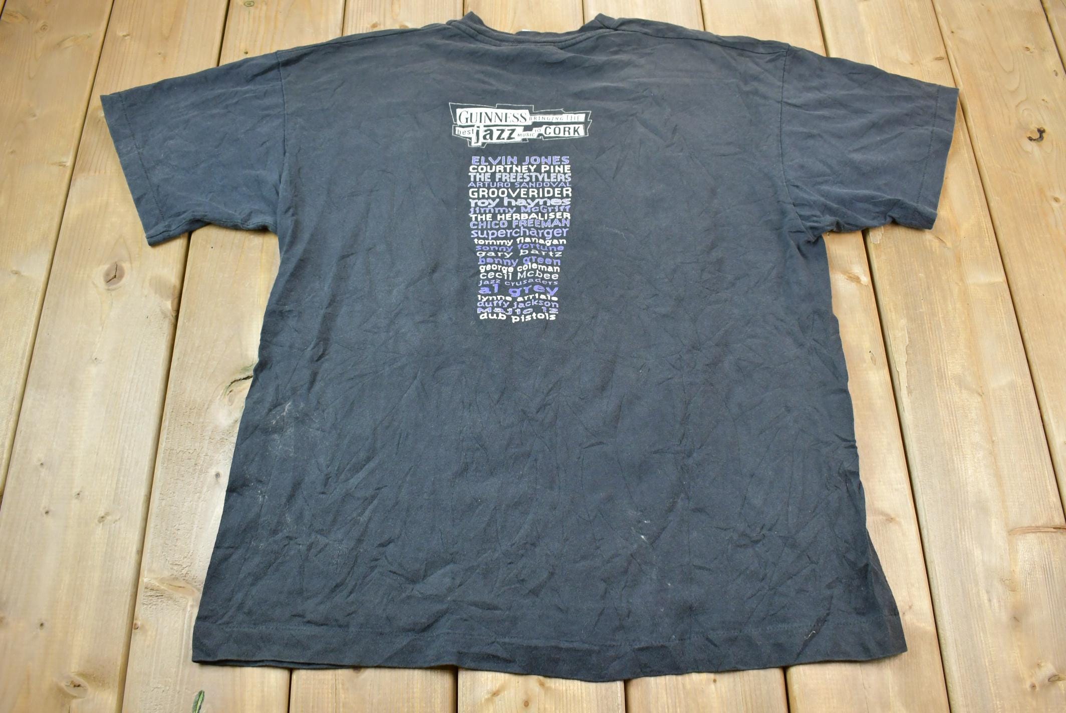 Vintage 1990s Jazz Festival Single Stitch Graphic T-Shirt Size XL