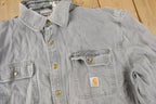 Vintage Y2K Plaid Lined Thrashed Carhartt Button Up Shirt