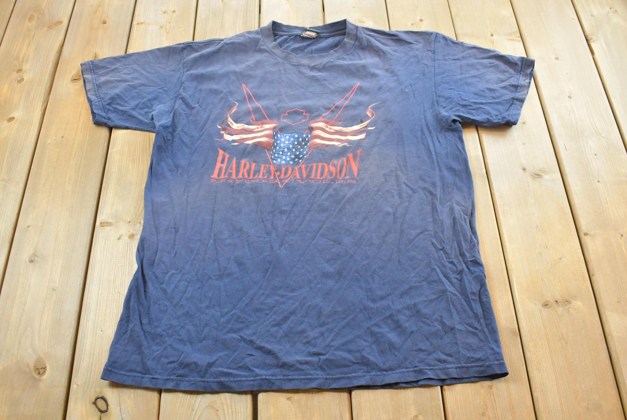 Vintage 1990s Harley Davidson Motorcycles Faded T-Shirt Made In USA Mens XL