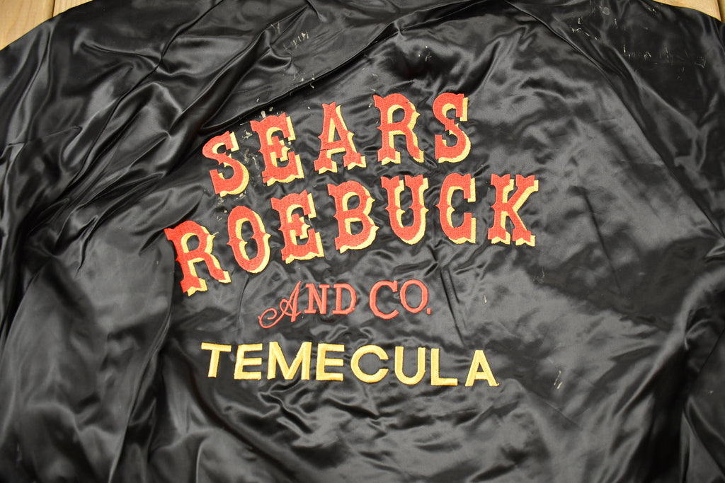 Vintage 1980s Sears Roebuck & Co Temecula Rancho California Satin Windbreaker Jacket