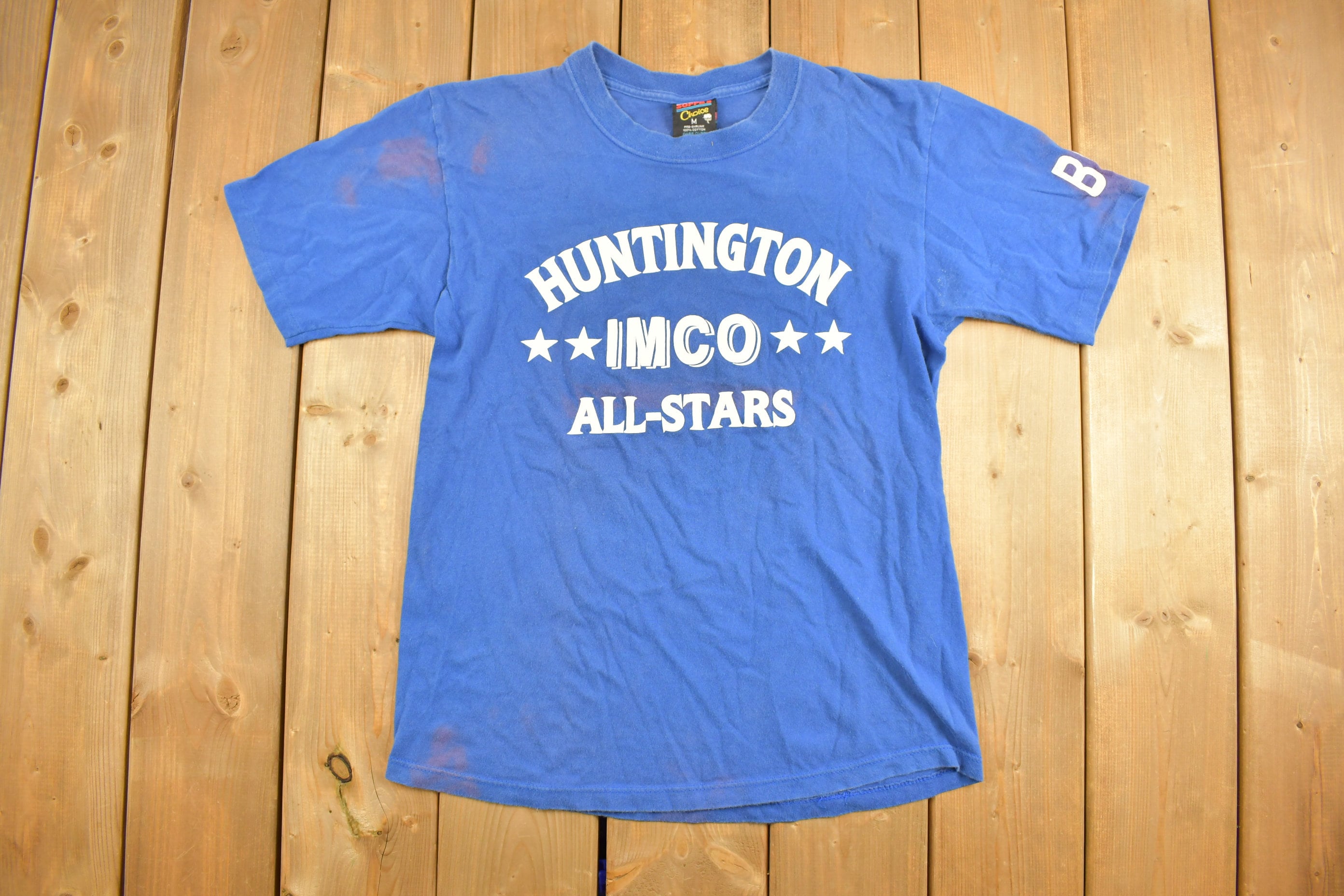 Vintage 1990s Huntington IMCO All Stars Graphic T-Shirt