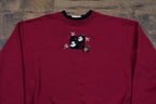 Vintage 1990s Embroidered Bird Mock Neck Sweater