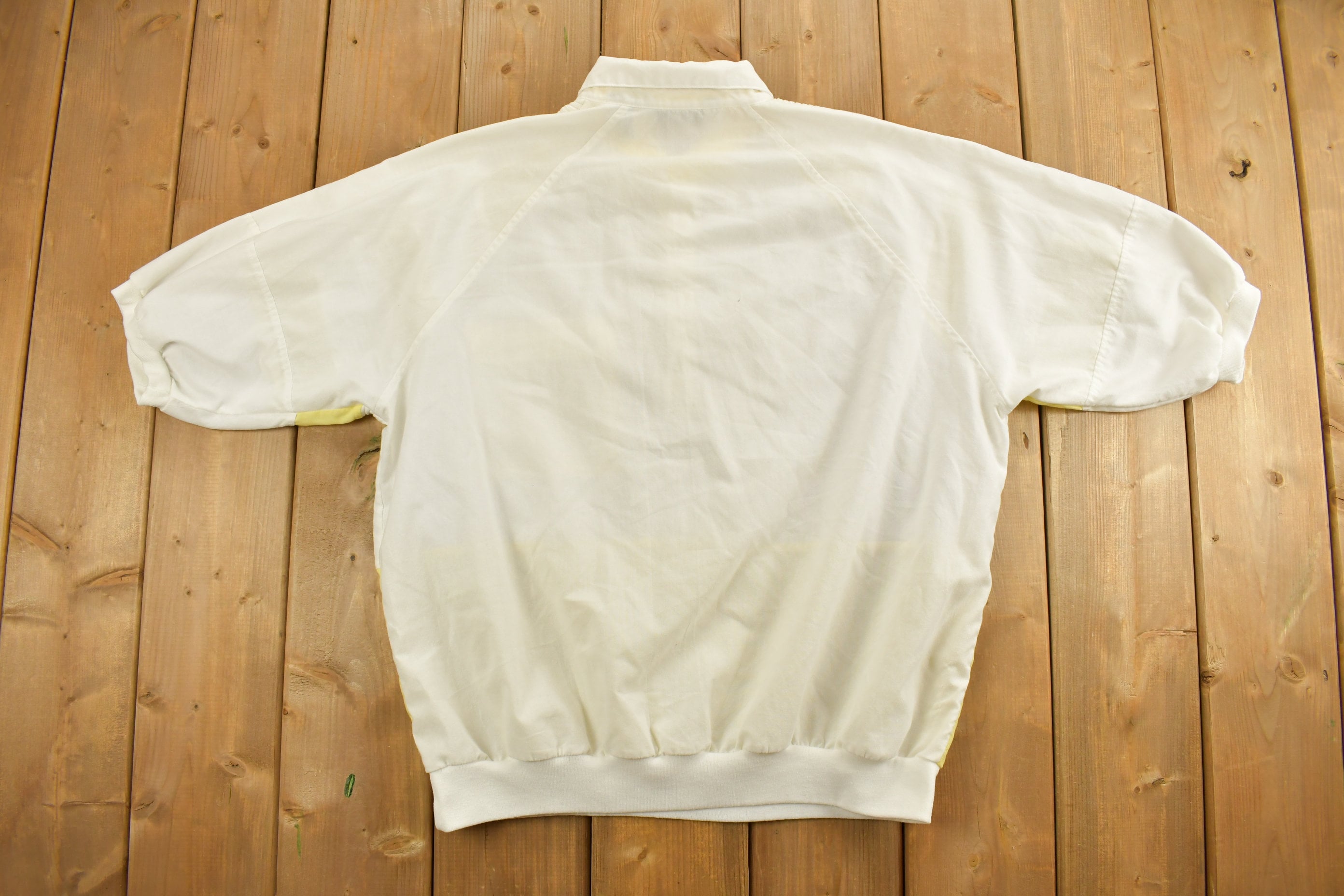 Vintage 1980s Palmland Womens Colour Block Quarter Button Polo Shirt
