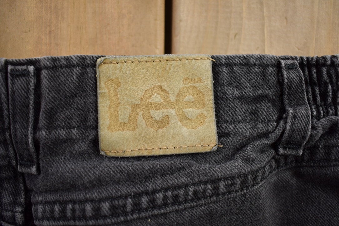 Vintage 1990s Lee Black Denim Jeans Size 30x27
