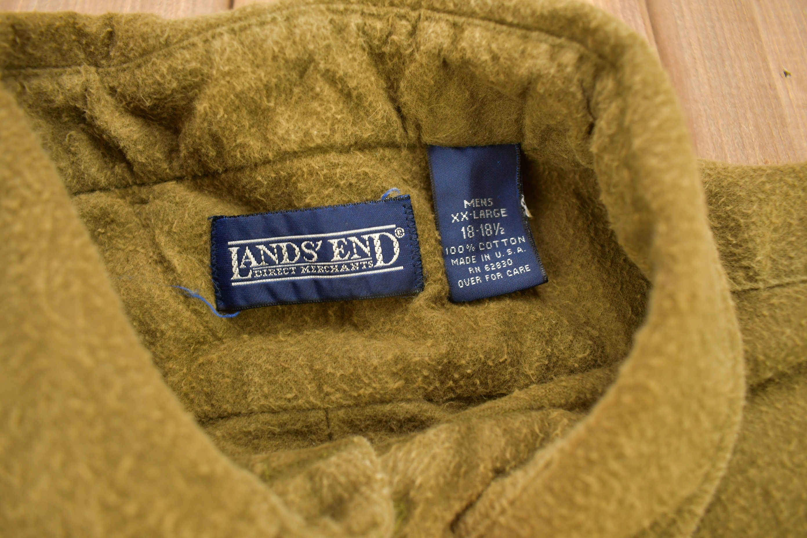 Vintage 2001 Lands End Blank Button Up Shirt