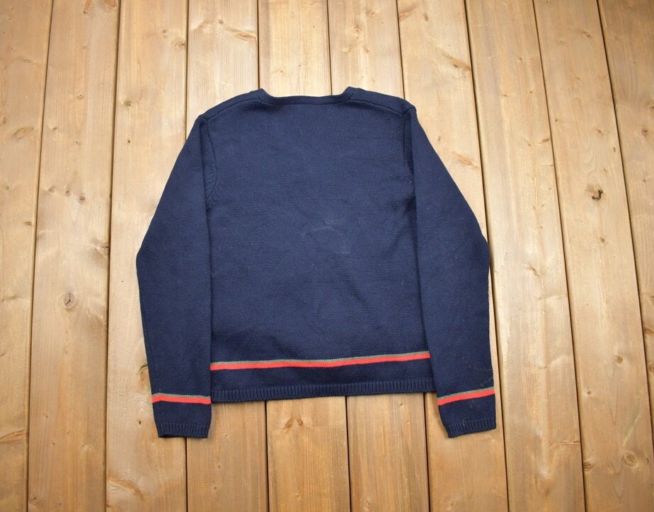 Vintage 1990s Jones New York Flower Knitted Cardigan