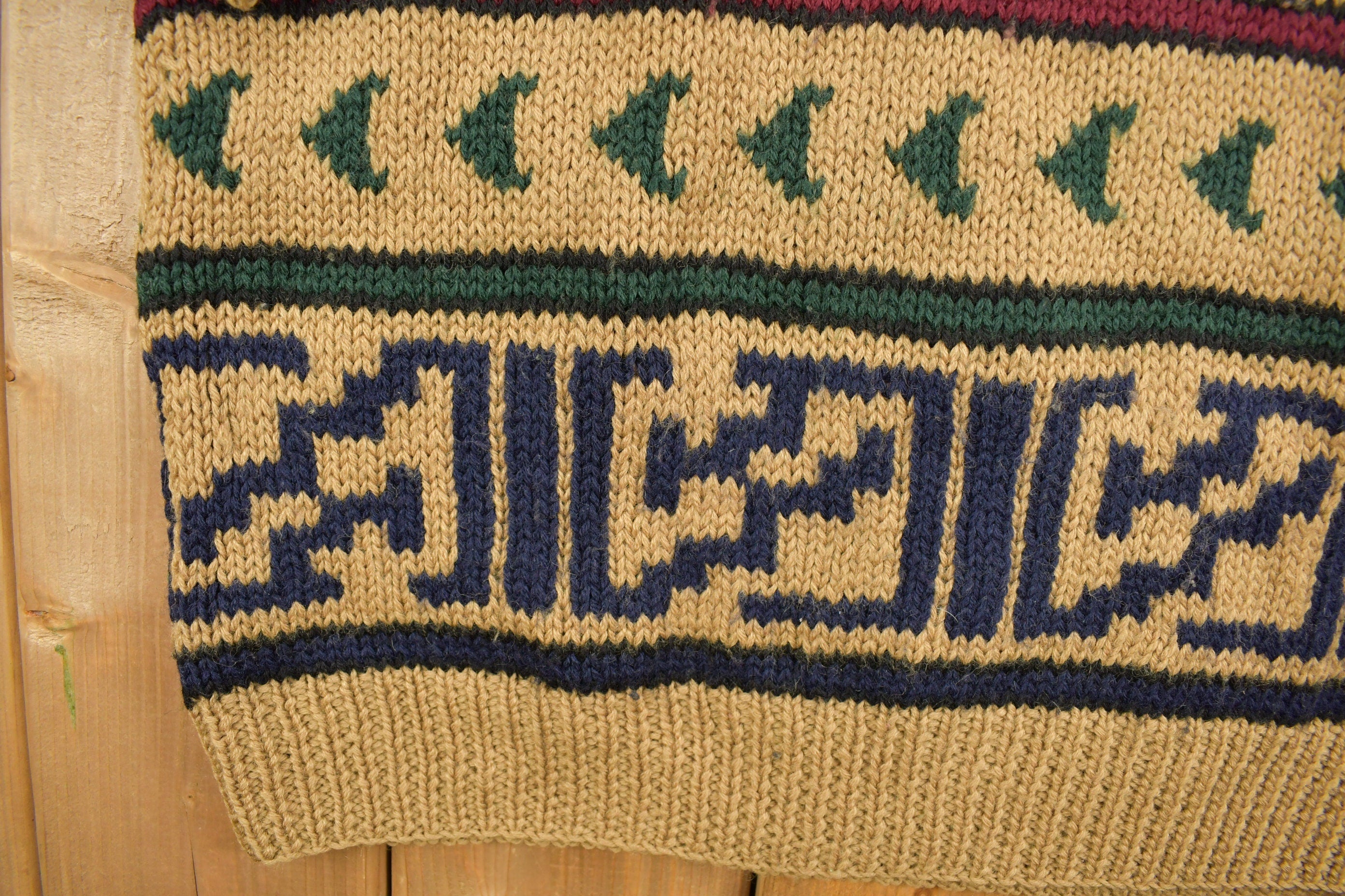 Vintage 1990s Preswick & Moore Knitted V Neck Sweater