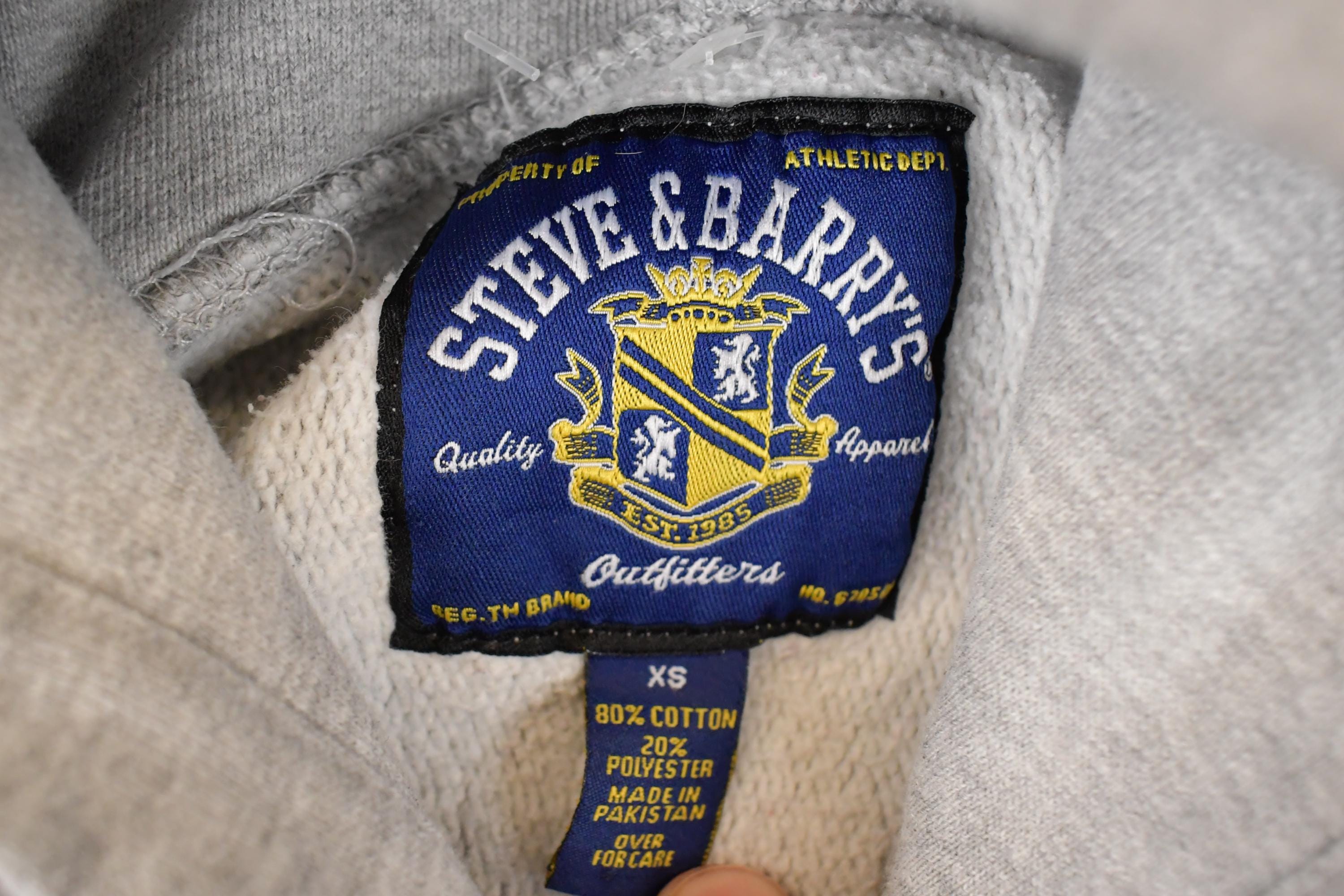 Vintage 1990s Steve & Barry's Wisconsin Embroidered University Hoodie Sweater Men's XS