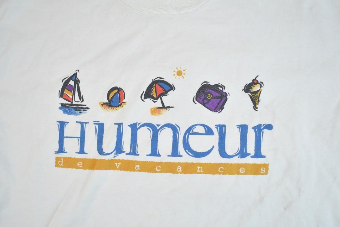 Vintage 1990s Humeur Beach Souvenir T-Shirt