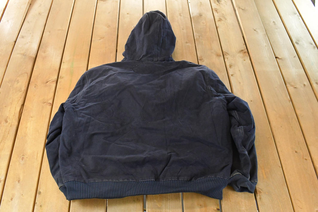 Vintage 1990s Carhartt Distressed Canvas Hooded Jacket Men's 2XL