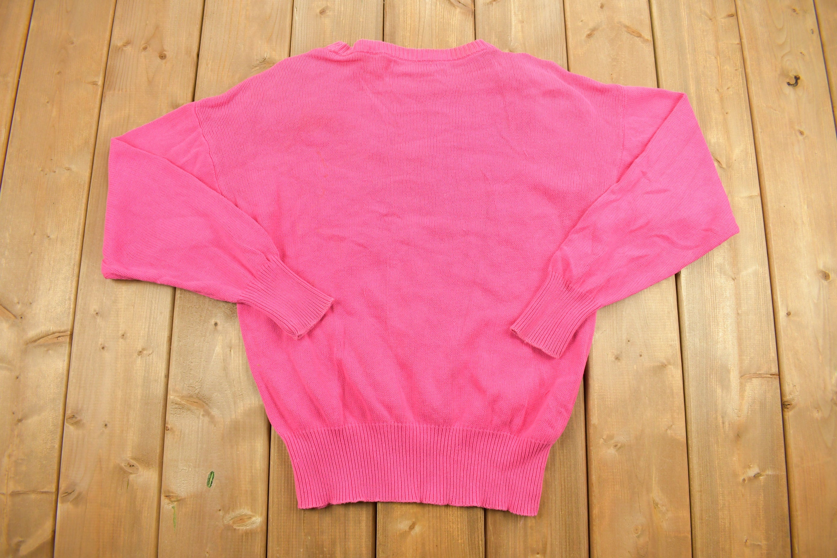 Vintage 1990s Andre Christian Embroidered Knitted Sweater