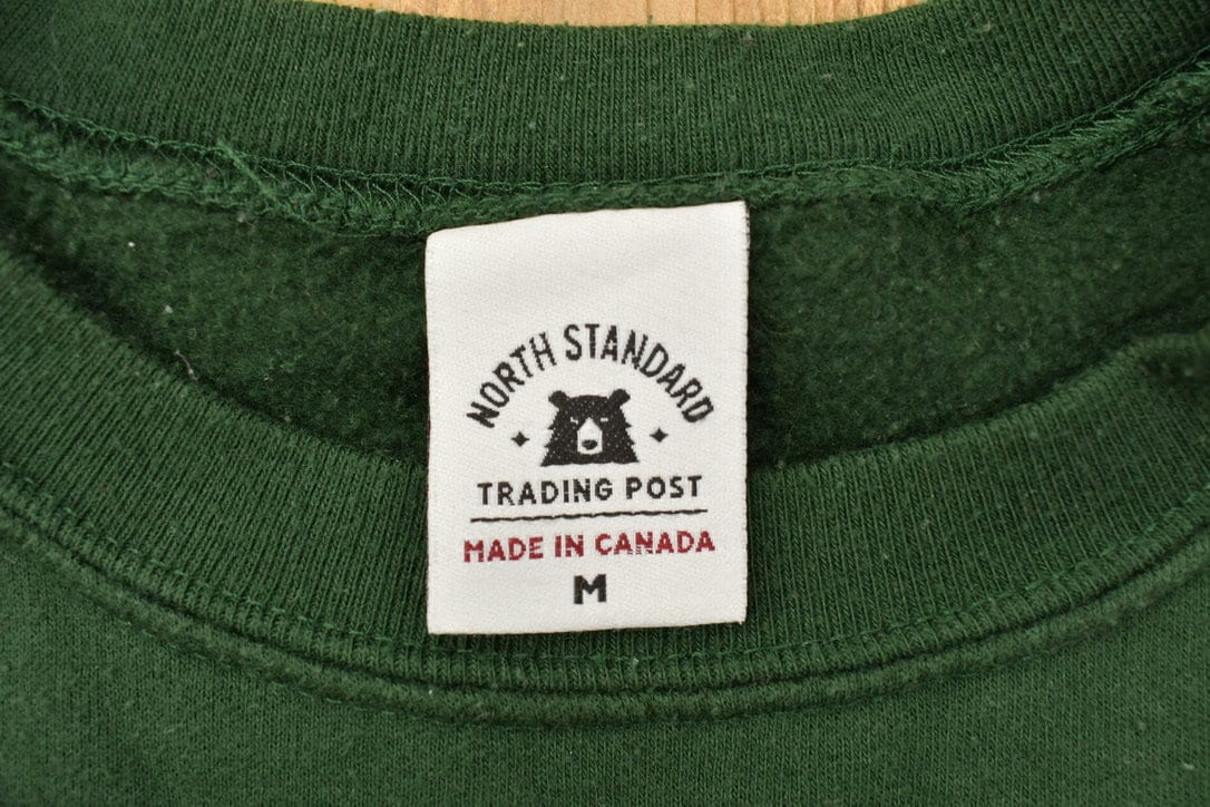 Vintage 1990s North Standard Blank Green Crewneck Sweatshirt