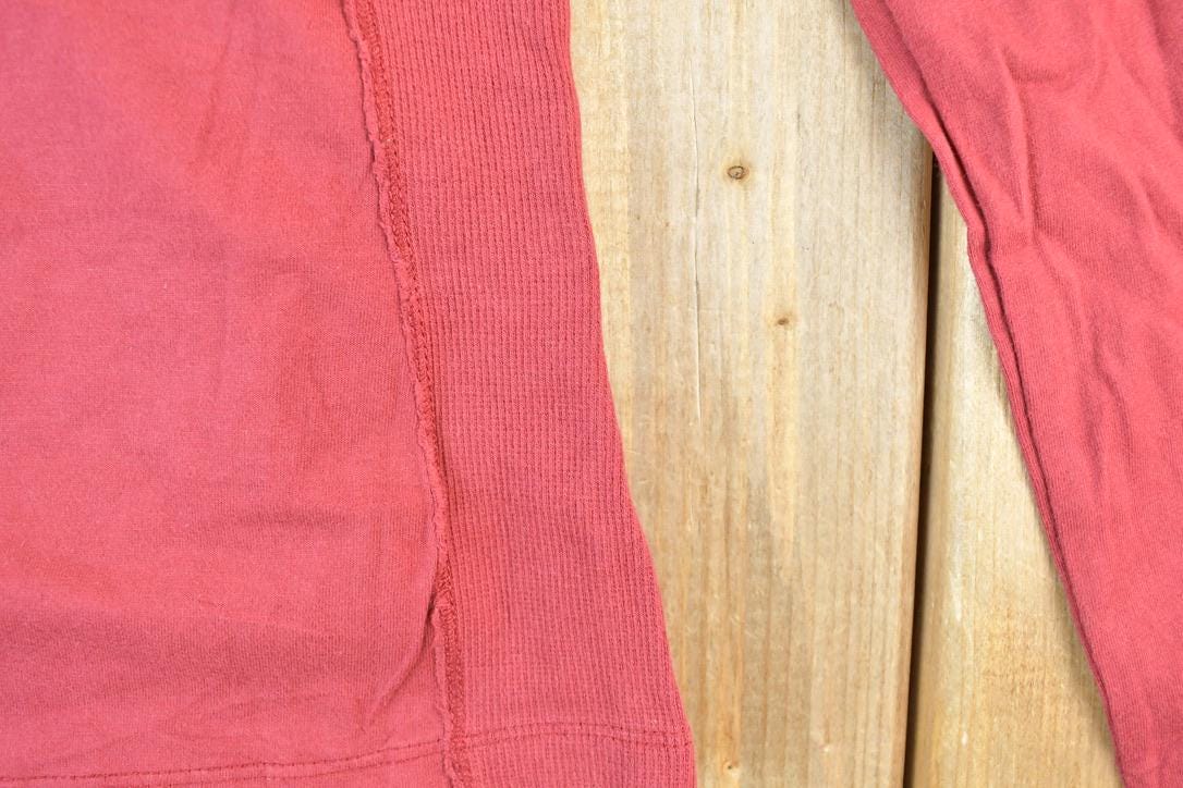 Women Vintage Vigoss Y2K Blank Red T-Shirt / Vigoss Grunge Skull Print / Contrast Stitch / Internet Famous Clothing / Over Dyed