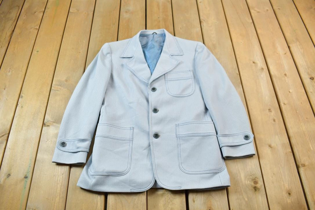 Vintage 1970s Pinstripe Blazer Jacket