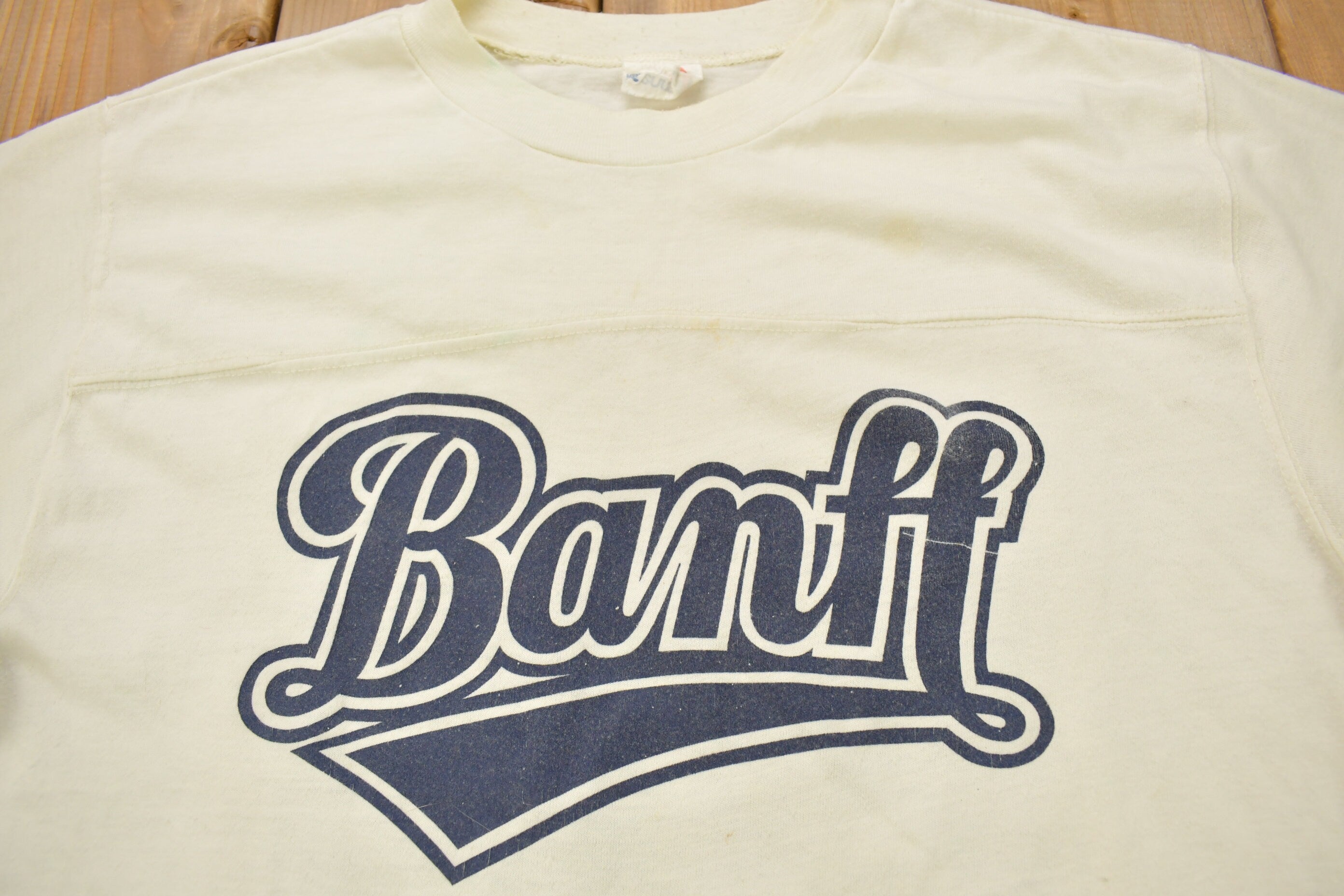 Vintage 1984 Banff Jersey Style Souvenir T Shirt