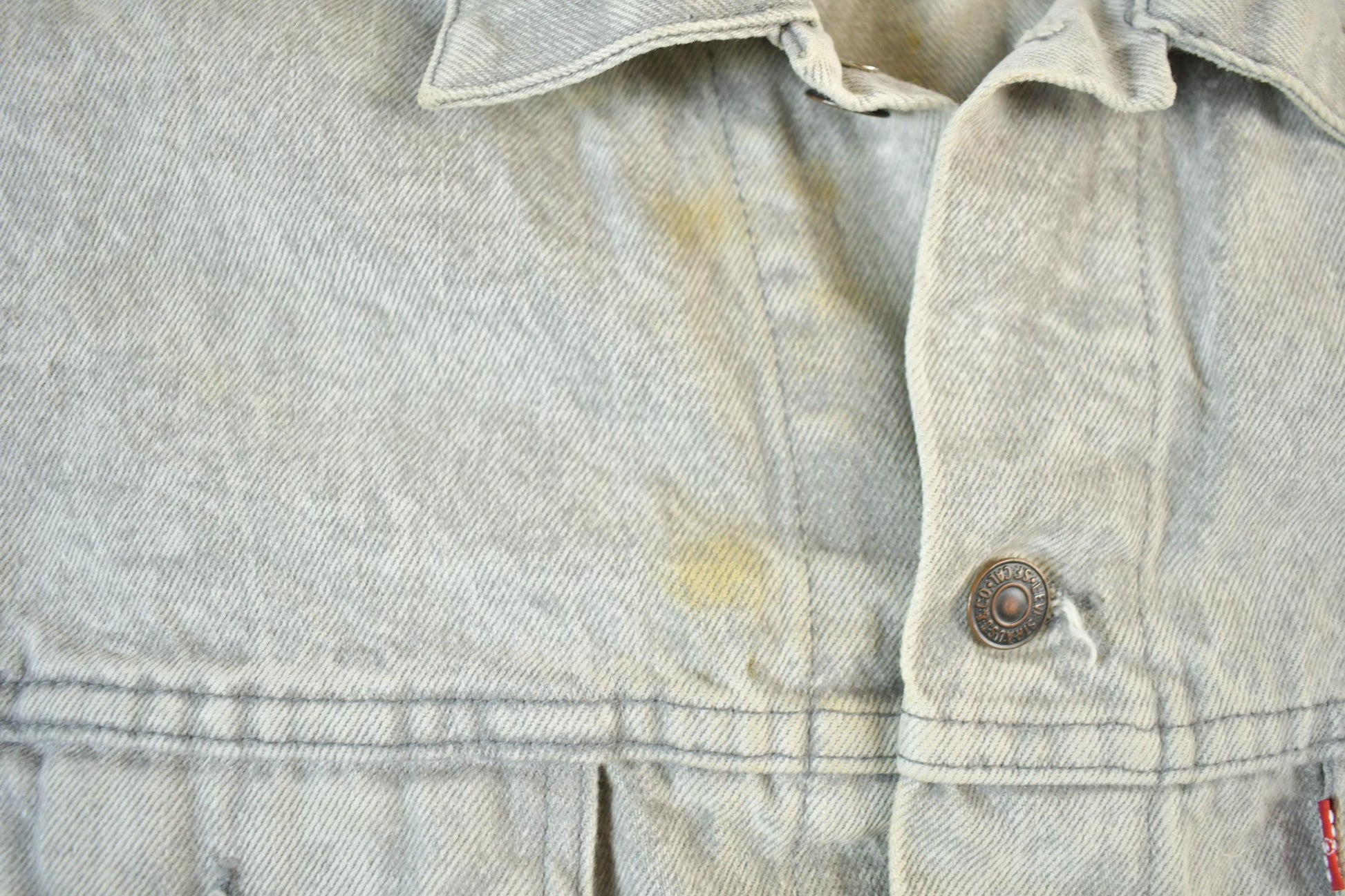 Vintage 1970s Levi's Bleached Acid Wash Type 3 Jean Jacket Men's XL  Made In USA  70s Hippie  Type III True Vintage