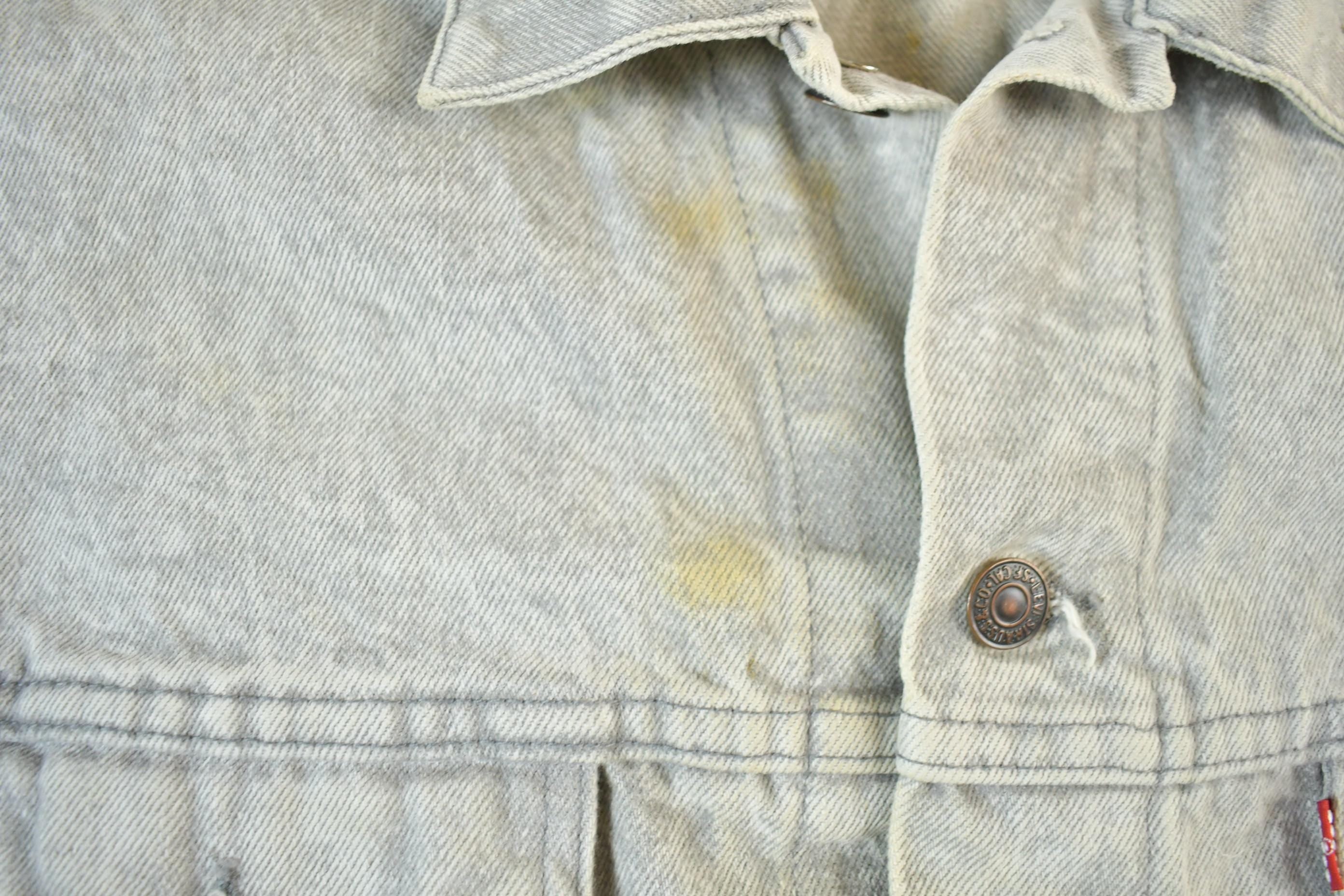 Vintage 1970s Levi's Bleached Acid Wash Type 3 Jean Jacket Men's XL  Made In USA  70s Hippie  Type III True Vintage