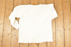 Vintage 1990s Blank Thermal Knit Crewneck Sweatshirt Men's M