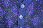 Vintage 1990s Melange Abstract Knit Cardigan Sweater Women's XL