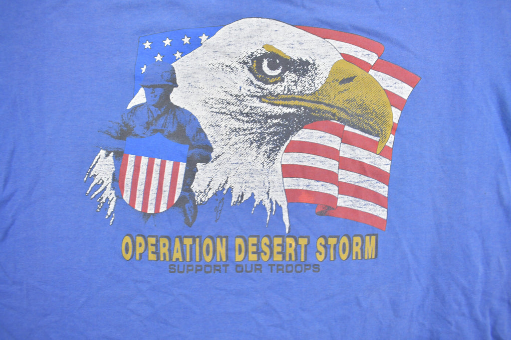 Vintage 1990s Operation Desert Storm Eagle Graphic T-Shirt