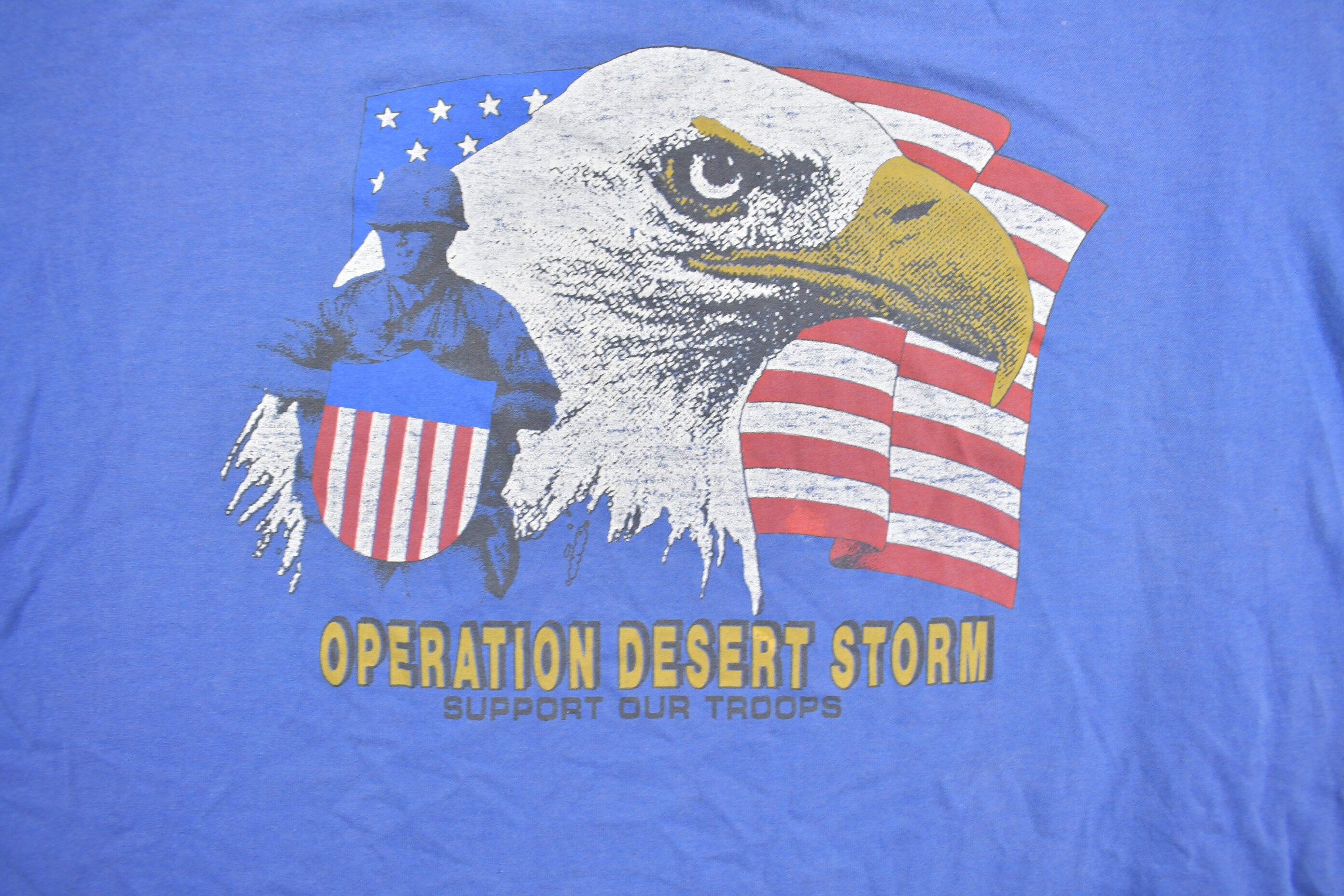 Vintage 1990s Operation Desert Storm Eagle Graphic T-Shirt