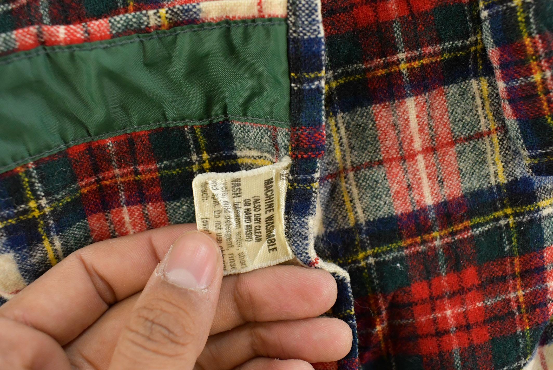 Vintage 1980s Pendleton Wool Flannel Button Up Shirt Men's M