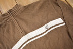 Vintage Y2K Chaps Embroidered Logo Quarter Zip Knit Sweater Size XL