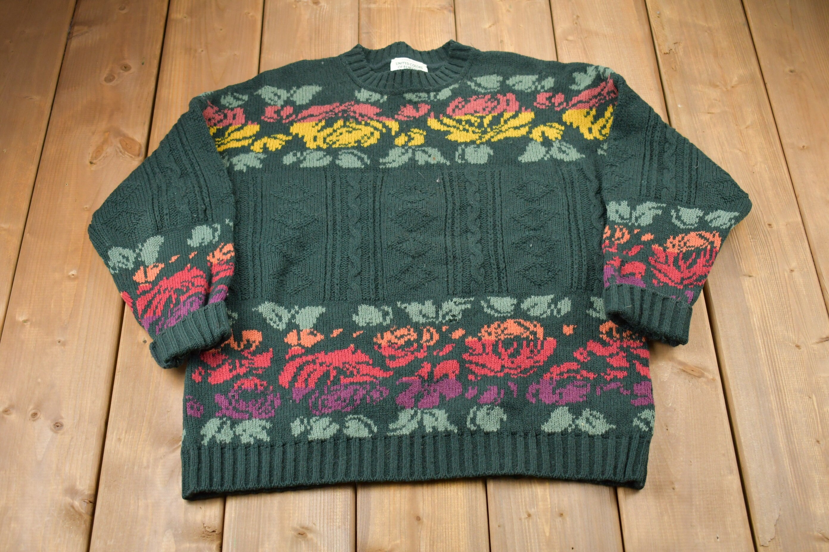 Vintage 1980s United Colors Of Benneton Knitted Sweater