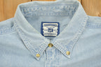 Vintage 1990s Eqvalan Embroidered Denim Button Up Shirt
