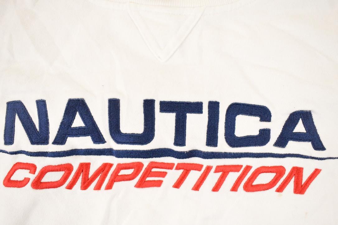 Vintage 1990s Nautica Competition Embroidered Crewneck Sweatshirt Mens XL