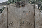Vintage 1980s Distressed Carhartt Blanket Lined Detroit Jacket