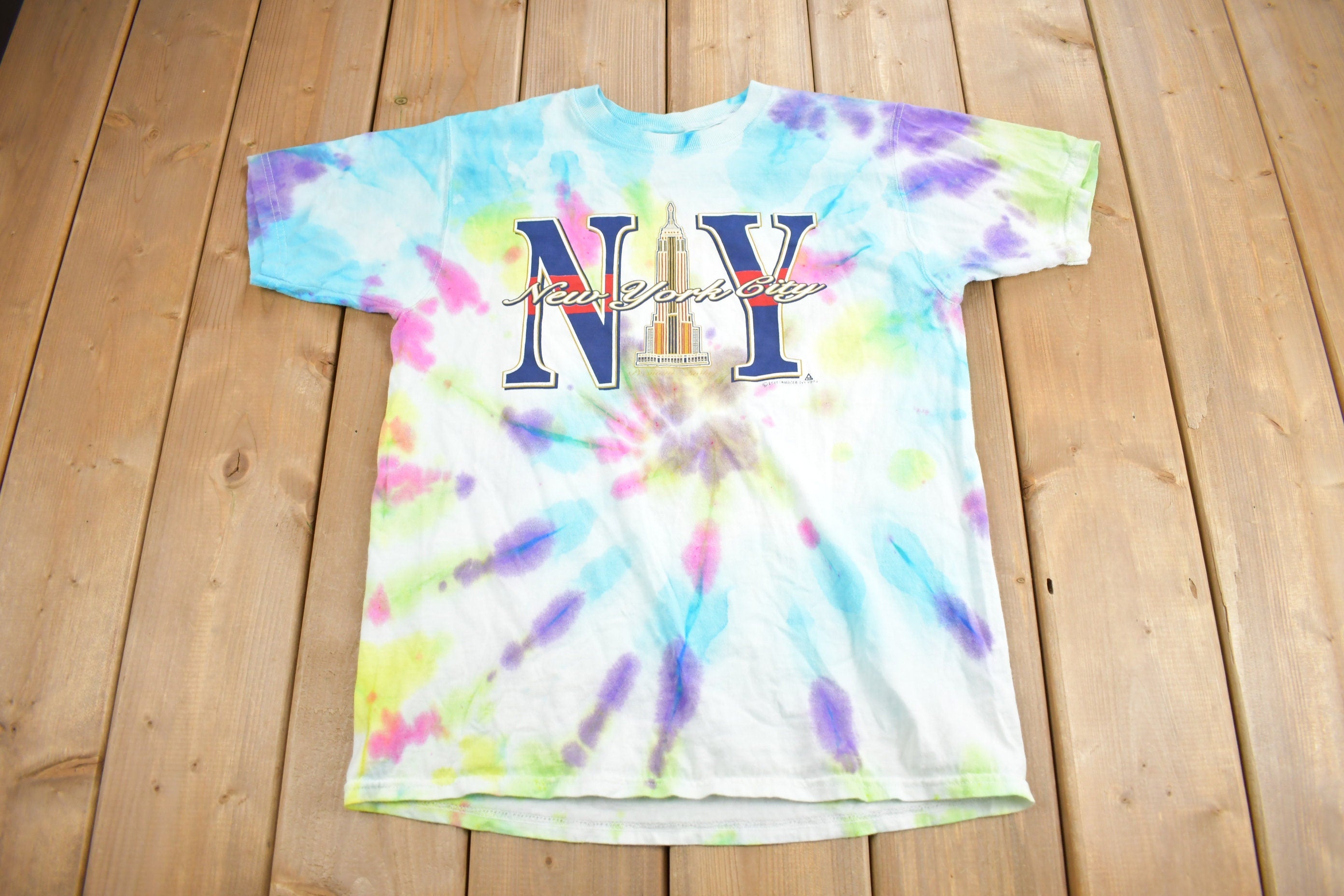 Vintage Y2K New York City Tie Dye Souvenir T Shirt