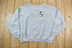 Vintage 1990s Mickey Mouse Disney Crewneck / Vintage Sweatshirt / Vintage Disney / Mickey / Embroidered / Made In USA