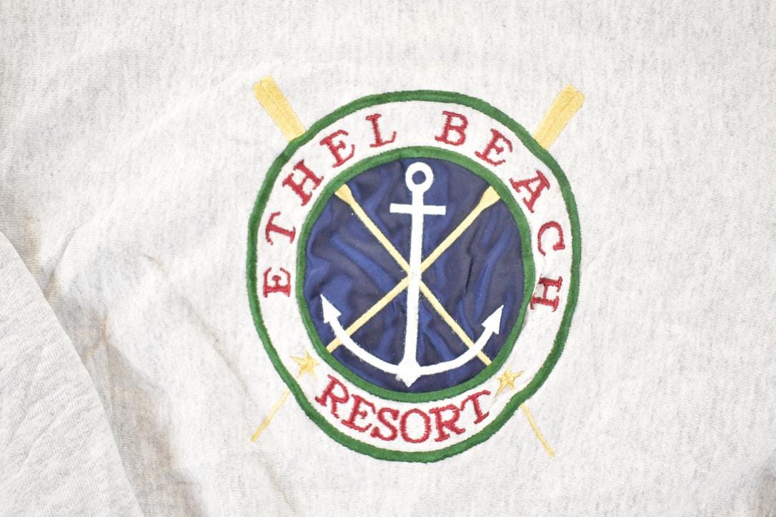 Vintage 1990s Oarsman Ethel Beach Resort Crewneck Sweatshirt Men's M