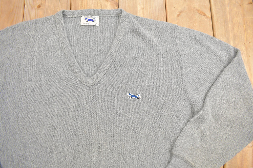 Vintage 1990s The Fox JC Penney Knit V-Neck Sweater